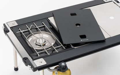 平板單口休閒爐專用蓋板托盤 黑色 2片組