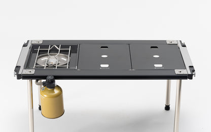 平板單口休閒爐專用蓋板托盤 黑色 2片組